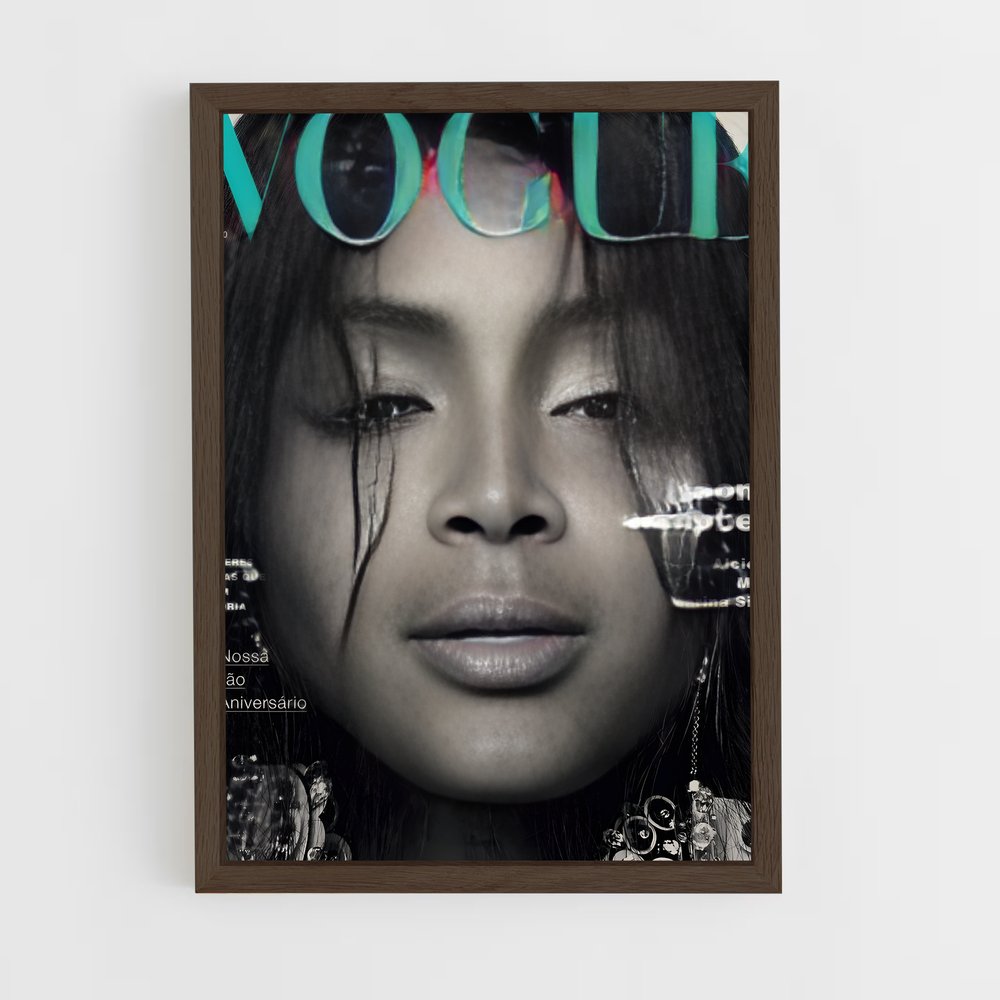 ap-naomi campbell-6 cadre Bois foncé