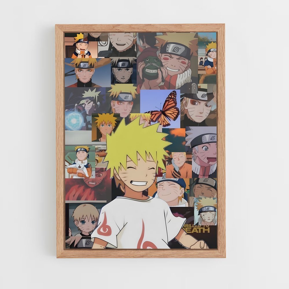 ap-naruto uzumaki-5 cadre Bois clair