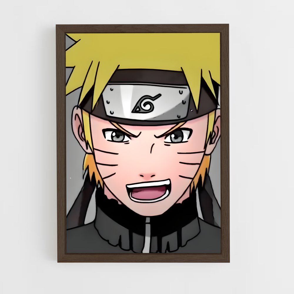 ap-naruto uzumaki-6 cadre Bois foncé