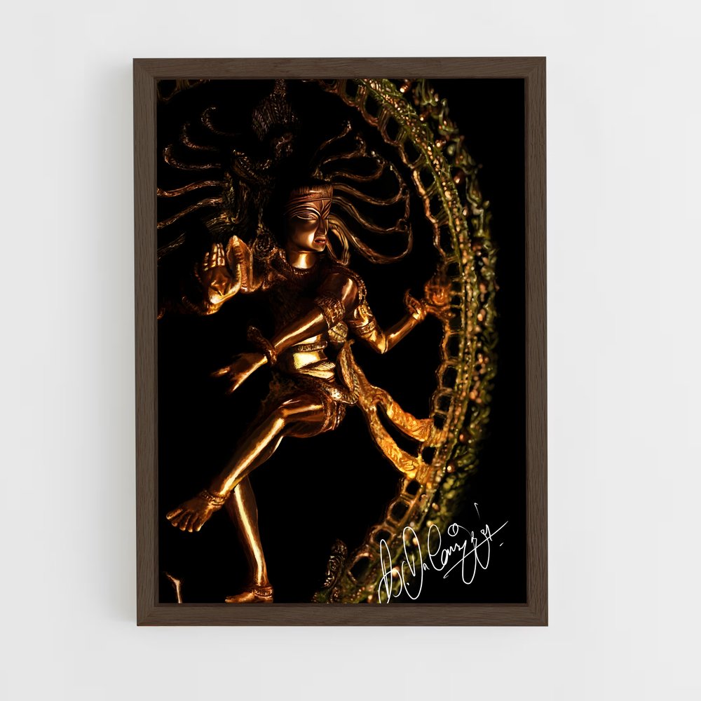 ap-nataraja-8 cadre Bois foncé