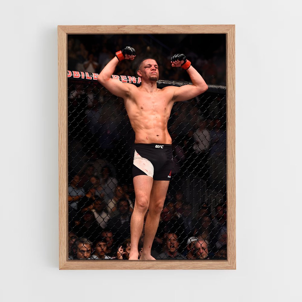ap-nate diaz-10 cadre Bois clair