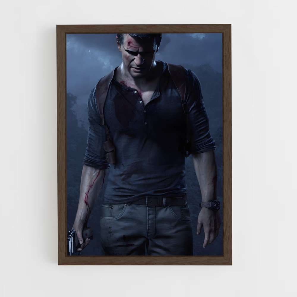ap-nathan drake-2 cadre Bois foncé