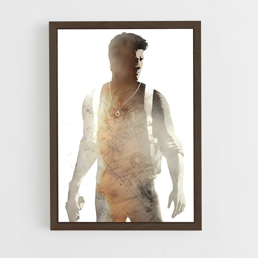ap-nathan drake-7 cadre Bois foncé