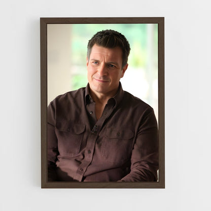 ap-nathan fillion-7 cadre Bois foncé