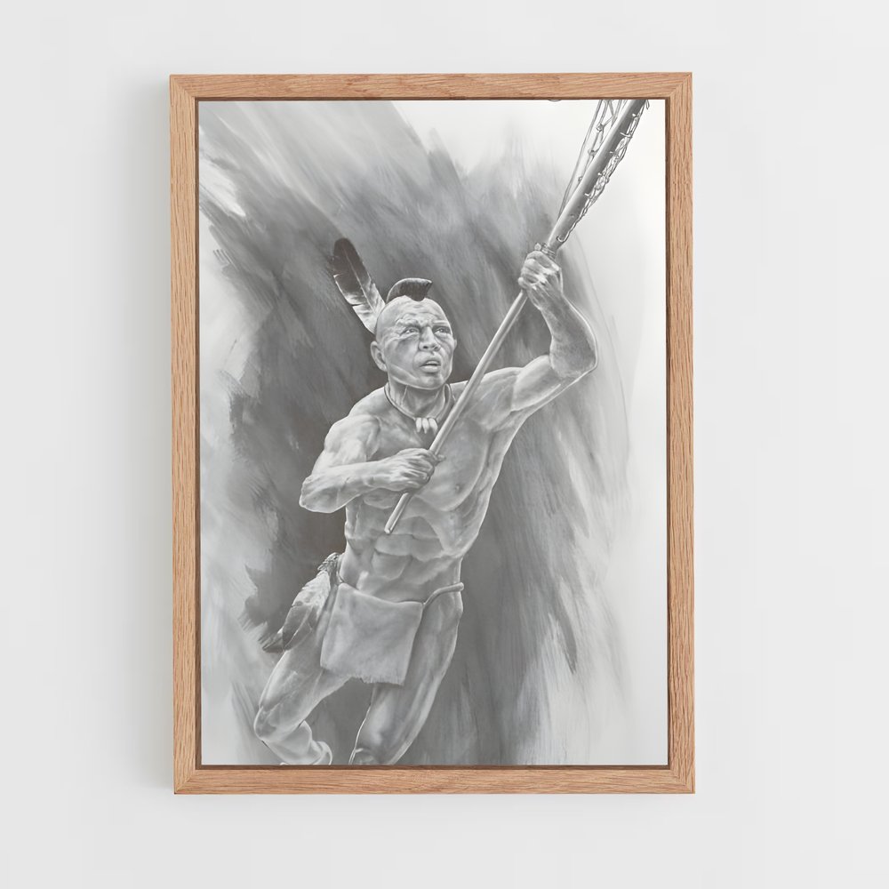 ap-native american lacrosse heritage-2 cadre Bois clair