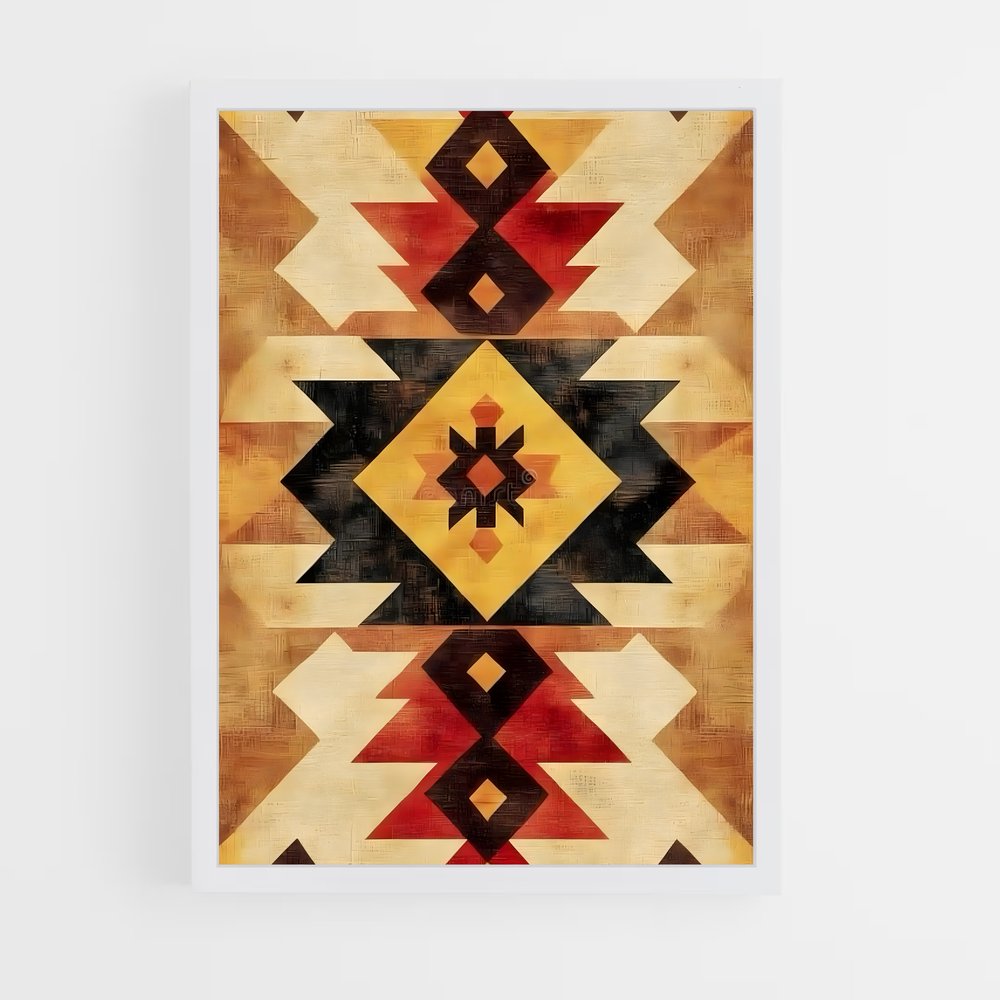 ap-native american patterns-1 cadre Blanc