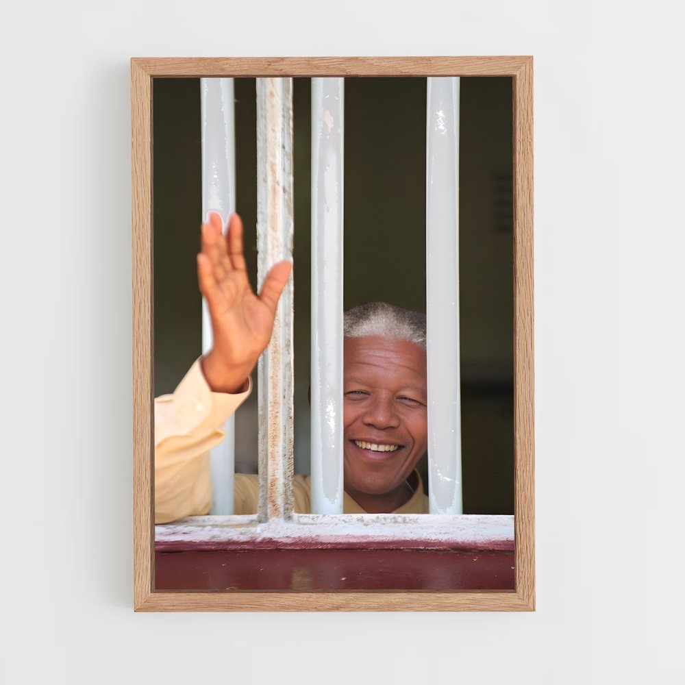 ap-nelson mandela-7 cadre Bois clair