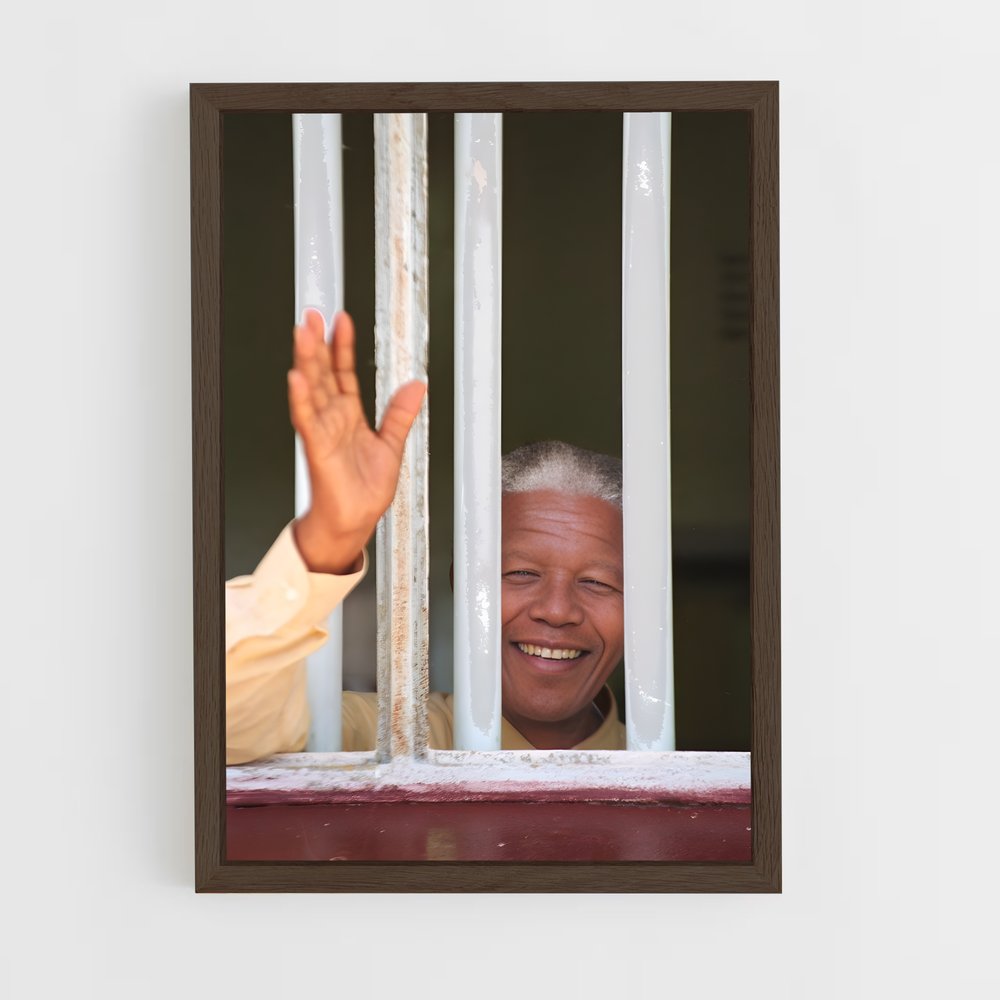 ap-nelson mandela-7 cadre Bois foncé