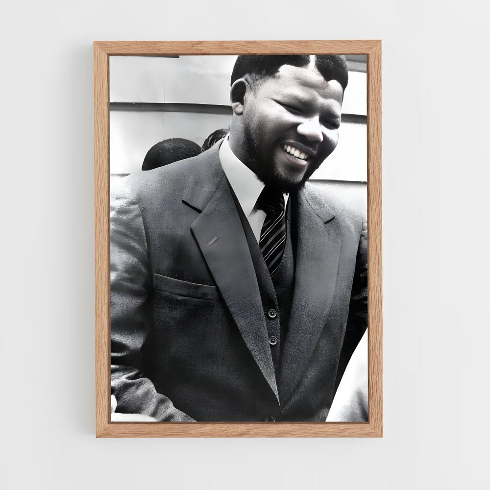 ap-nelson mandela-8 cadre Bois clair