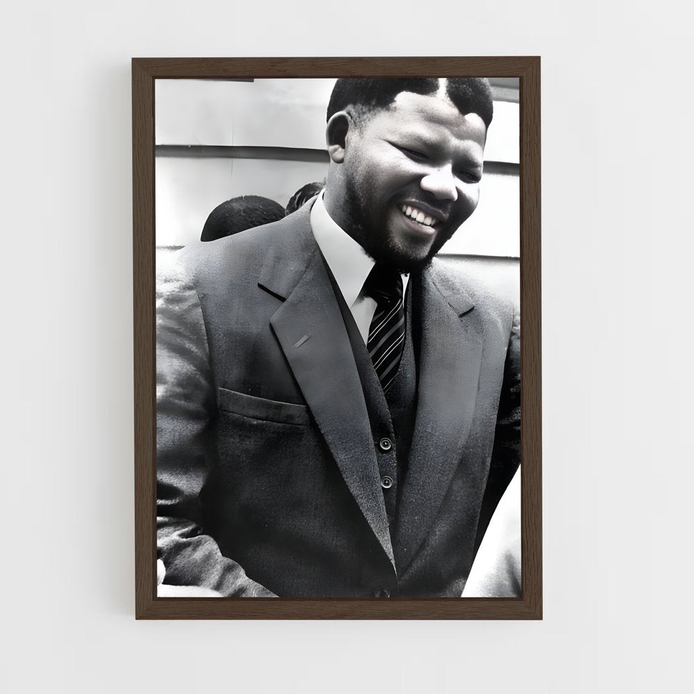 ap-nelson mandela-8 cadre Bois foncé
