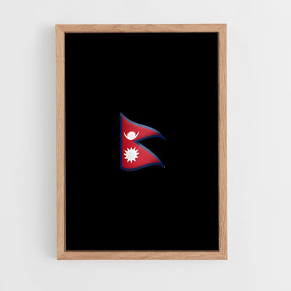 ap-nepal flag-1 cadre Bois clair