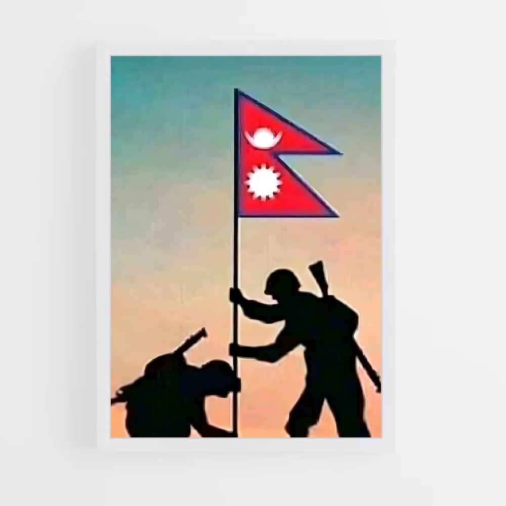 ap-nepal flag-2 cadre Blanc