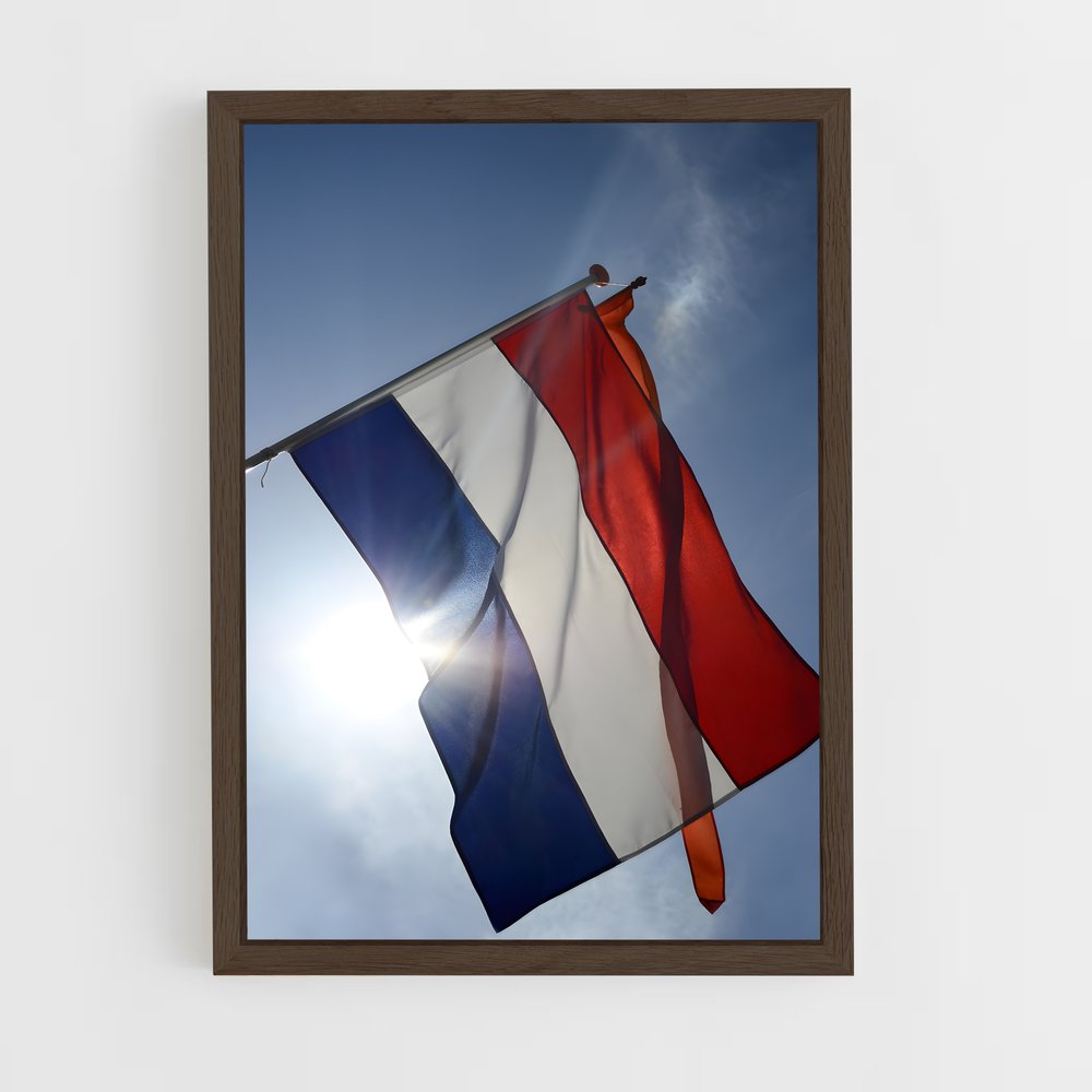 ap-netherlands flag-5 cadre Bois foncé