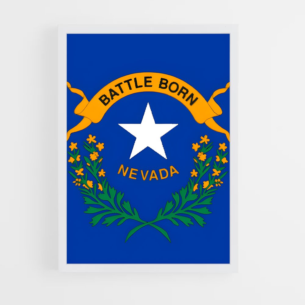 ap-nevada flag-1 cadre Blanc
