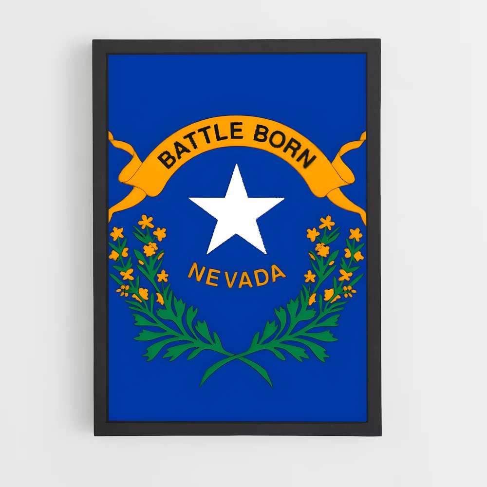 ap-nevada flag-1 cadre Noir