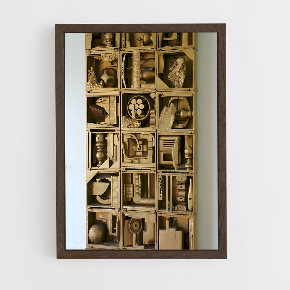 ap-nevelson assemblages-2 cadre Bois foncé