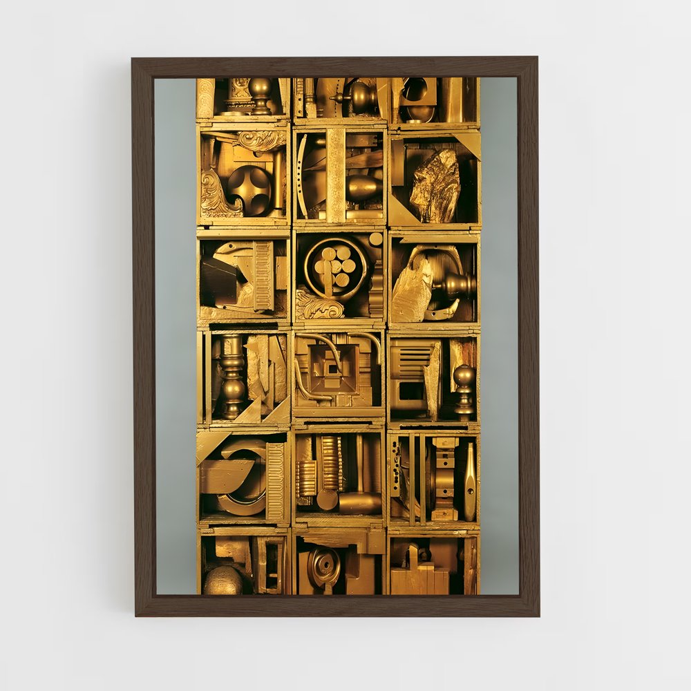 ap-nevelson assemblages-4 cadre Bois foncé