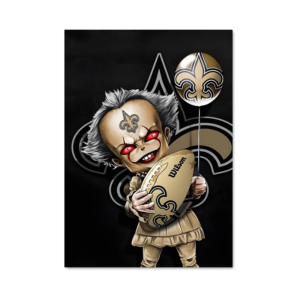 Poster Touchdown Cartoon