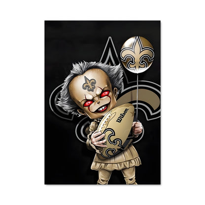 Poster Touchdown Cartoon