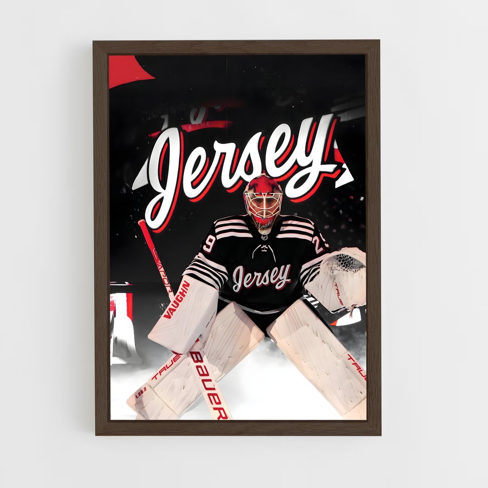 ap-new jersey devils-7 cadre Bois foncé