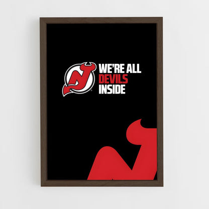 ap-new jersey devils-9 cadre Bois foncé