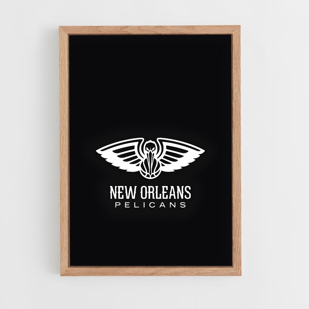ap-new orleans pelicans-2 cadre Bois clair