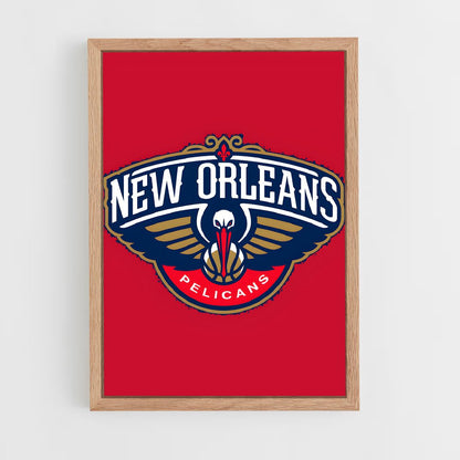 ap-new orleans pelicans-3 cadre Bois clair