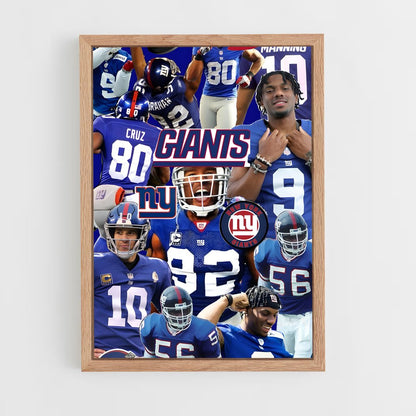 ap-new york giants-4 cadre Bois clair