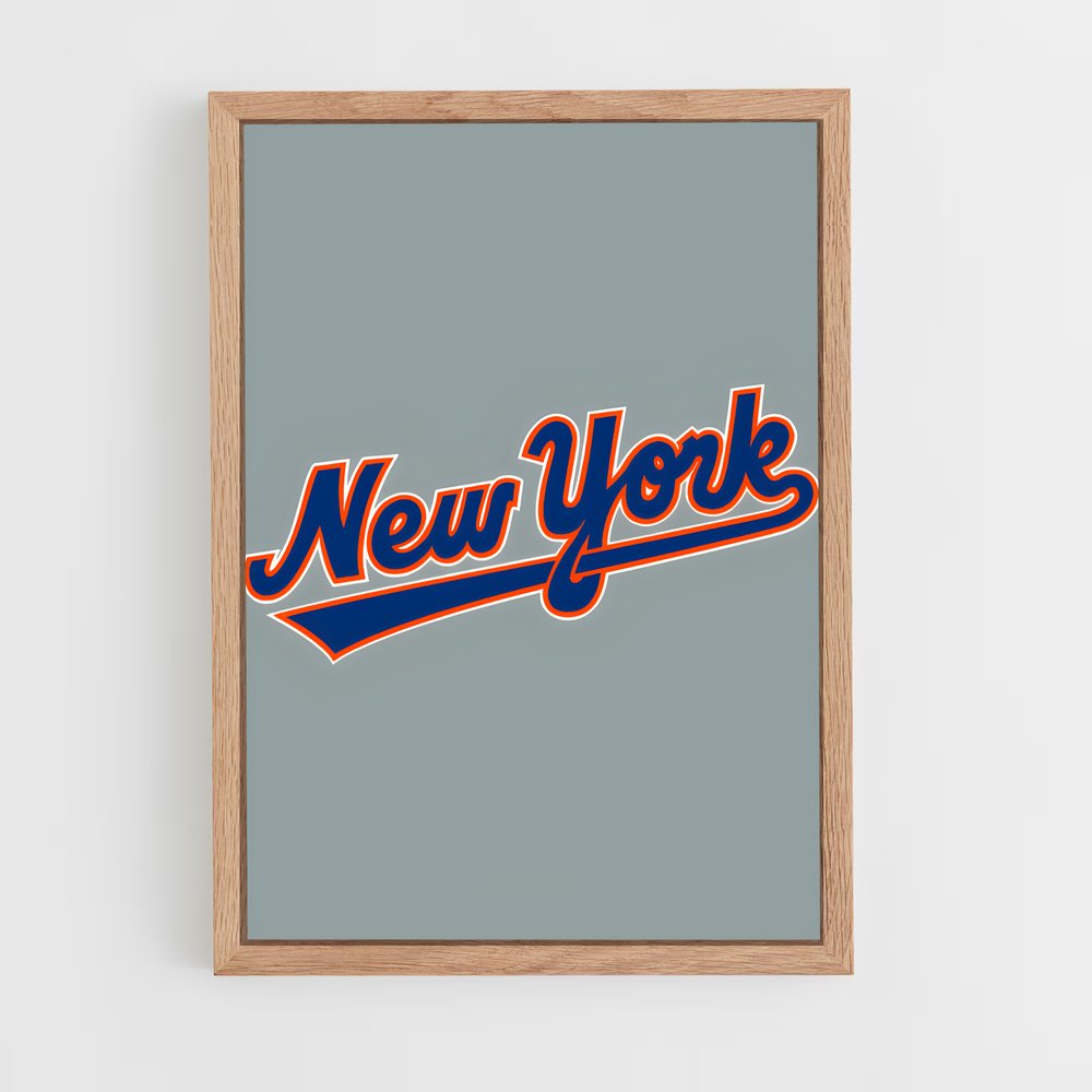 ap-new york mets-8 cadre Bois clair
