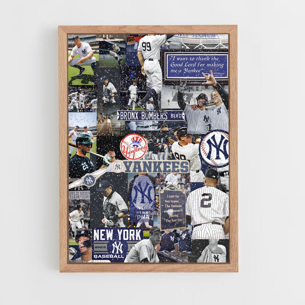 ap-new york yankees-4 cadre Bois clair