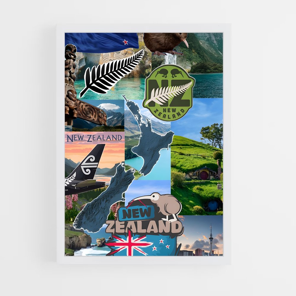 ap-new zealand flag-1 cadre Blanc