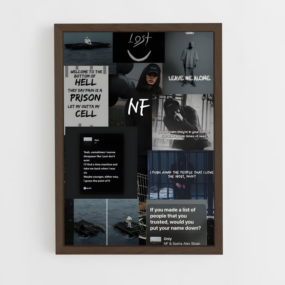 ap-nf-1 cadre Bois foncé