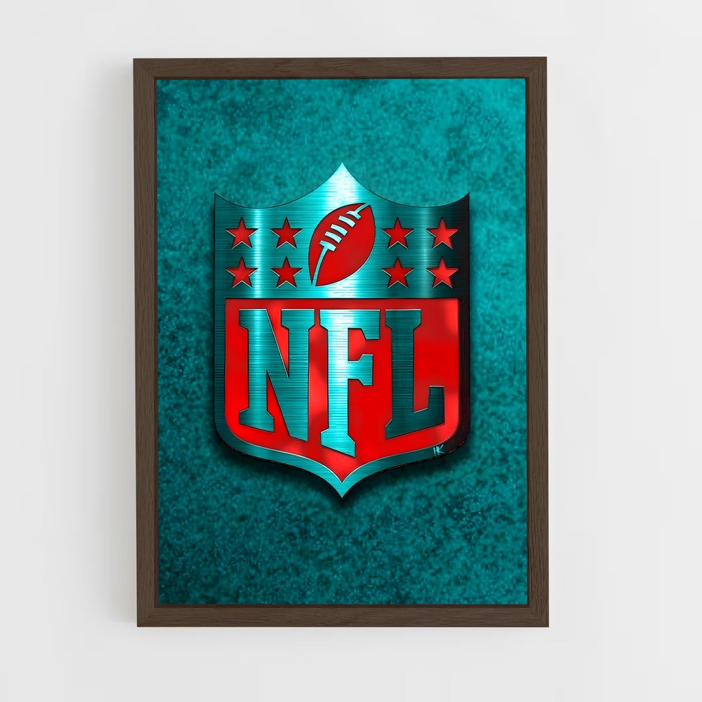 ap-nfl flag-3 cadre Bois foncé
