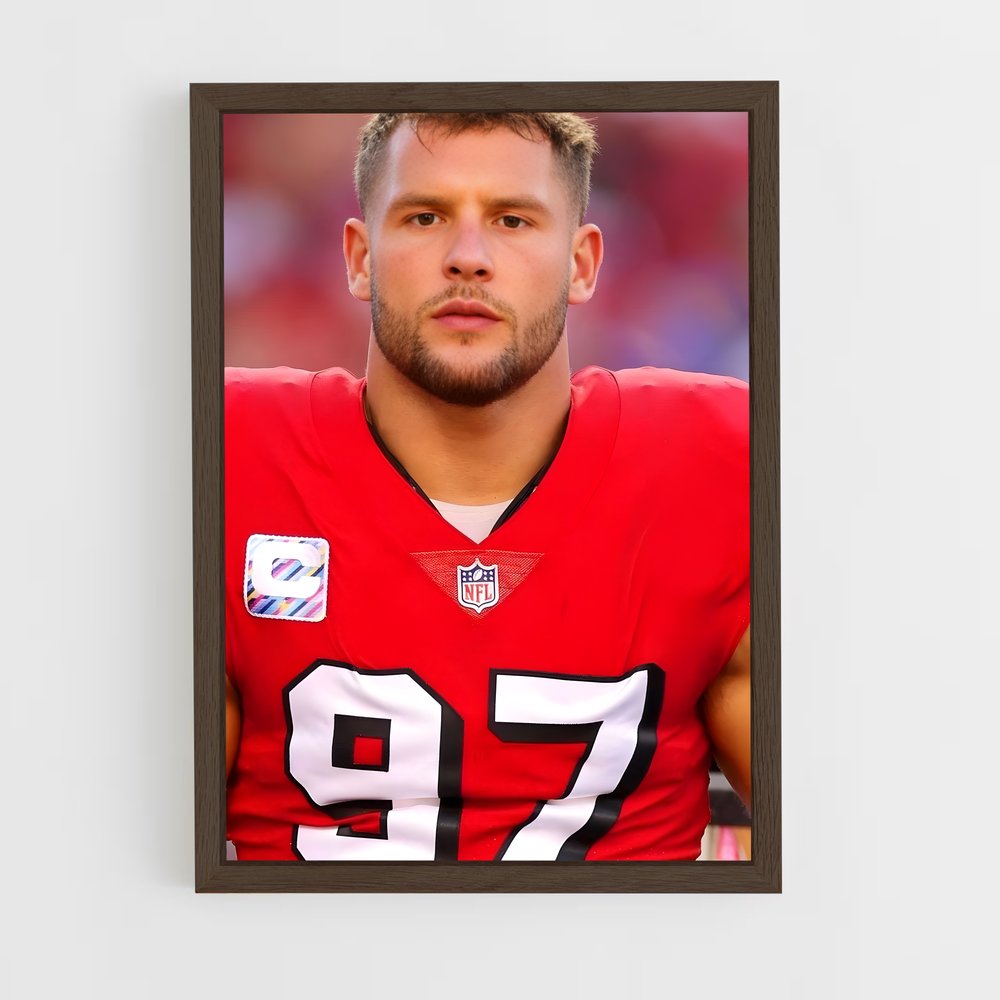 ap-nick bosa-3 cadre Bois foncé