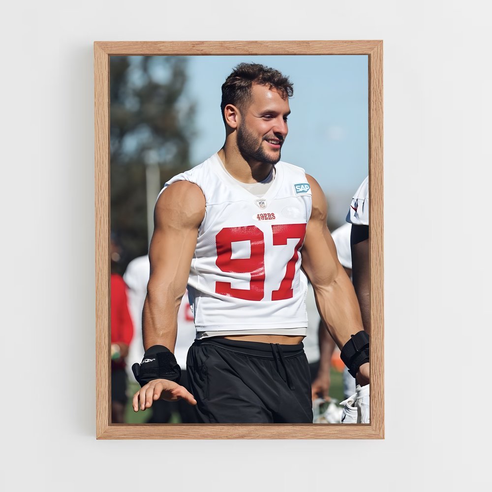 ap-nick bosa-4 cadre Bois clair