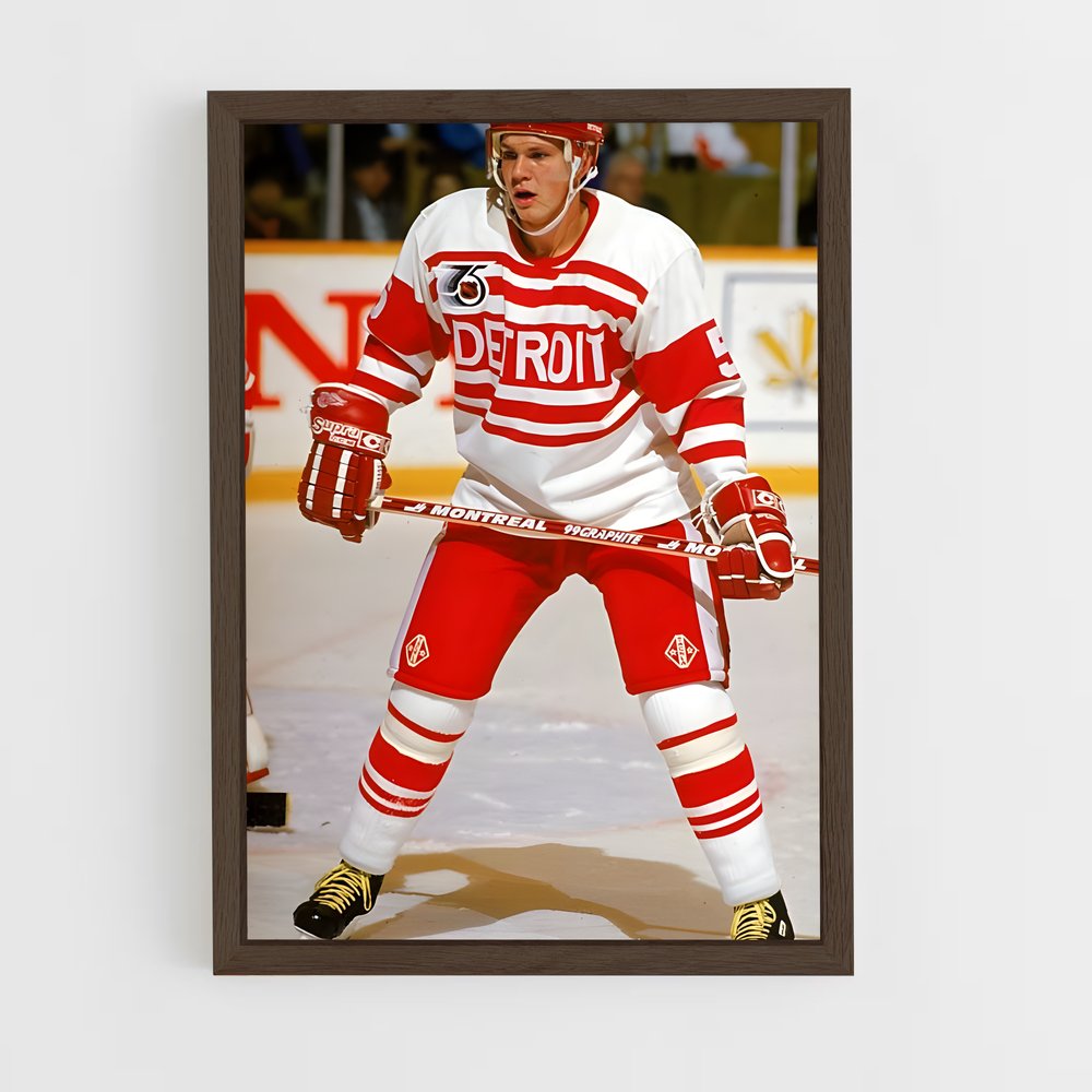 ap-nicklas lidstrom-6 cadre Bois foncé