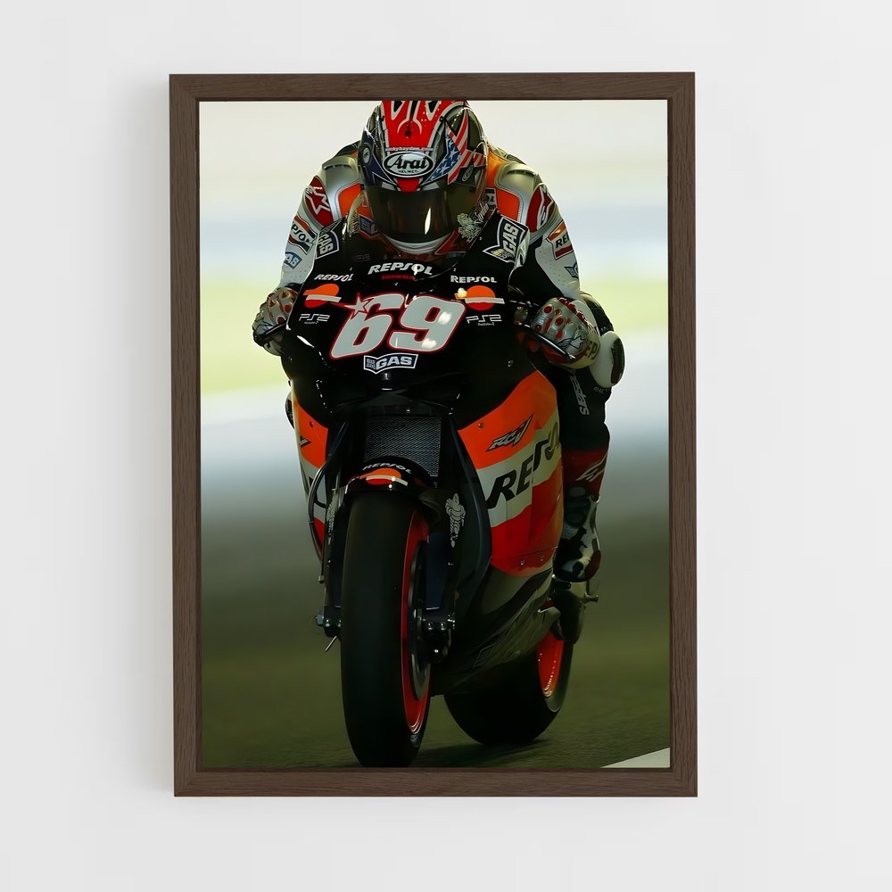 ap-nicky hayden-4 cadre Bois foncé