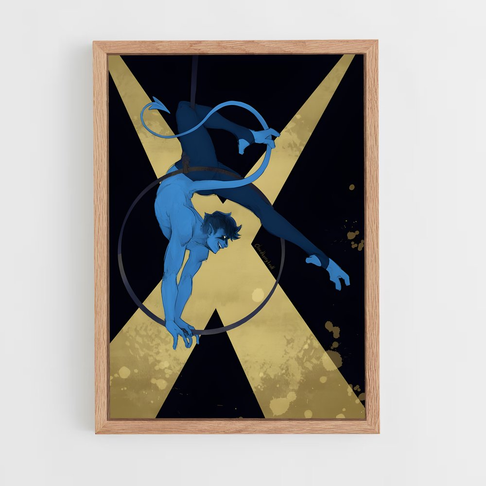 ap-nightcrawler x-men-1 cadre Bois clair