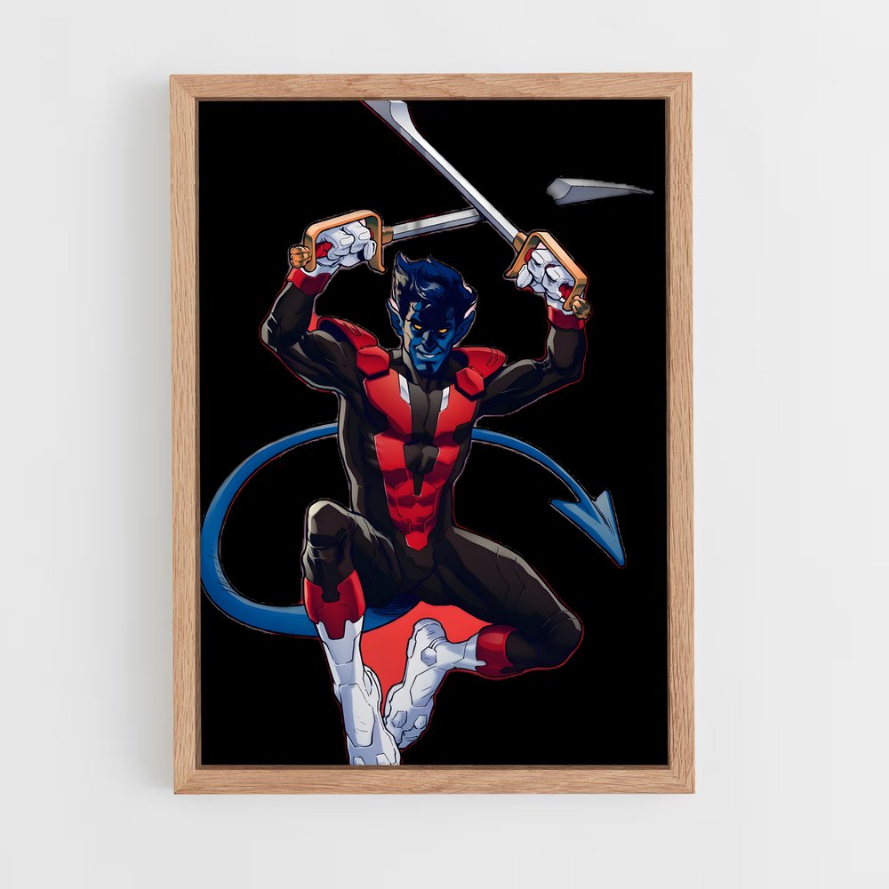 ap-nightcrawler x-men-4 cadre Bois clair