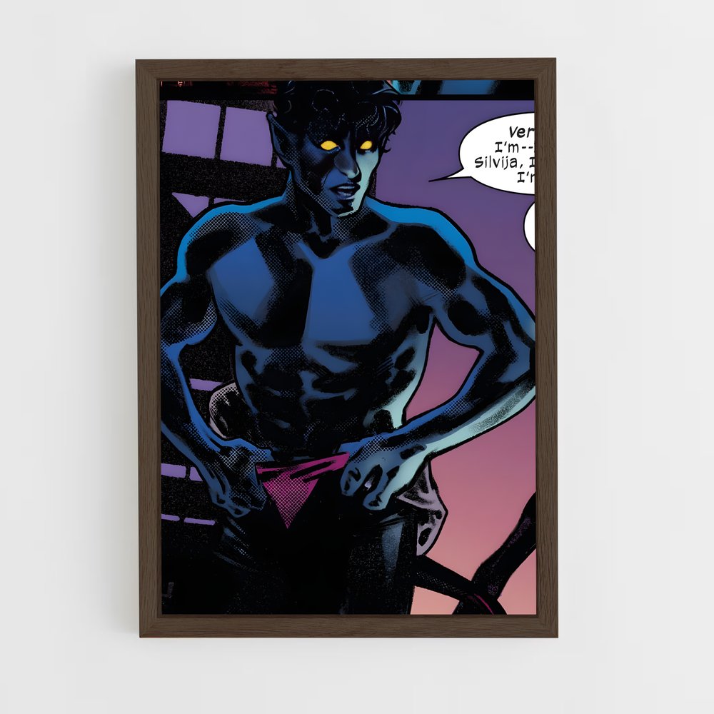 ap-nightcrawler x-men-6 cadre Bois foncé