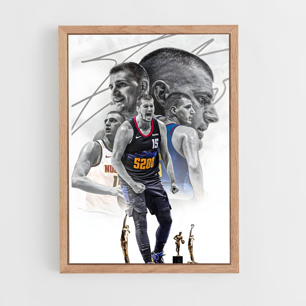 ap-nikola jokic-4 cadre Bois clair