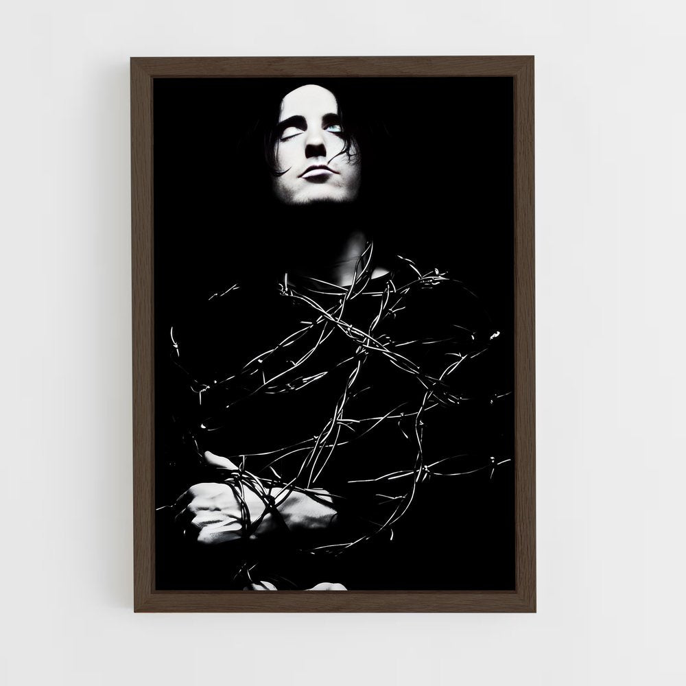 ap-nine inch nails-1 cadre Bois foncé