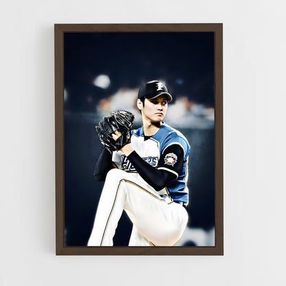 ap-nippon ham fighters-1 cadre Bois foncé