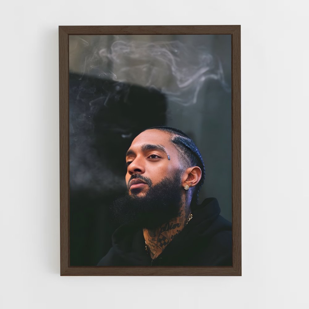 ap-nipsey hussle-1 cadre Bois foncé