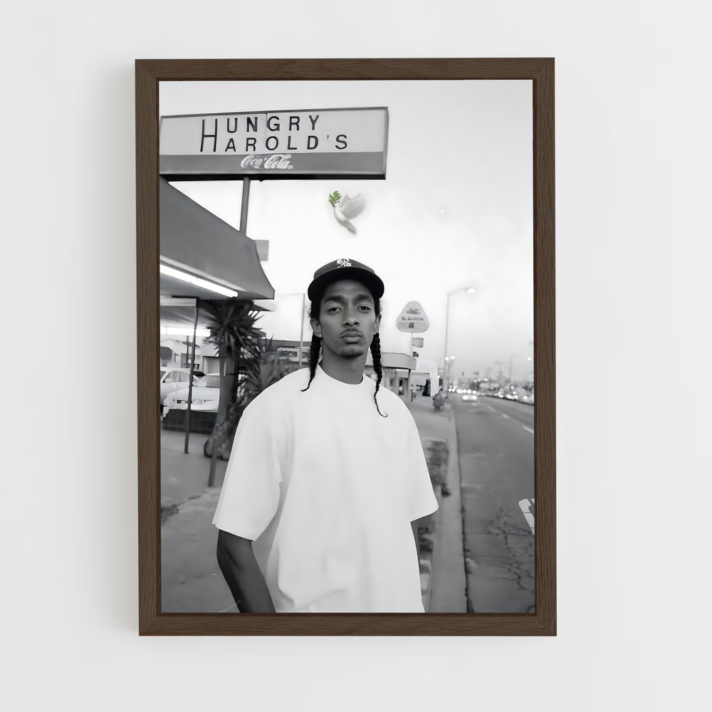 ap-nipsey hussle-2 cadre Bois foncé