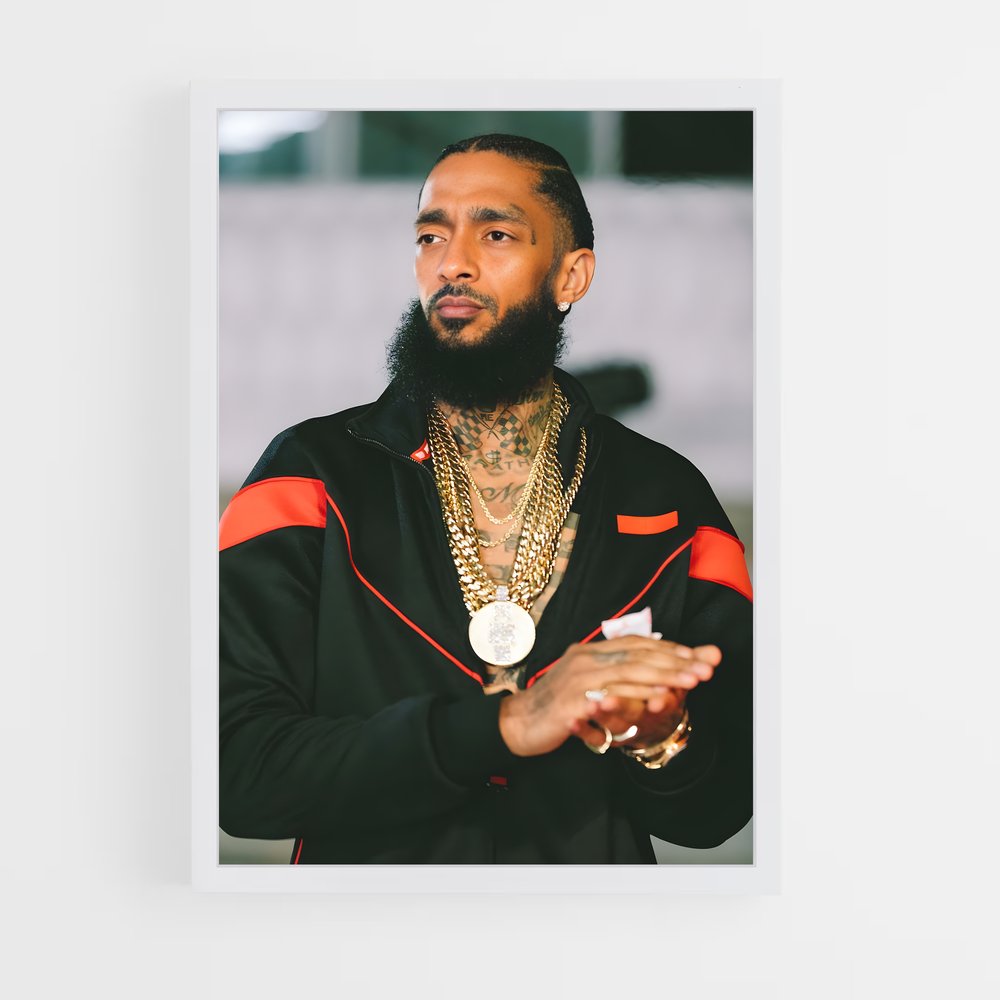 ap-nipsey hussle-3 cadre Blanc