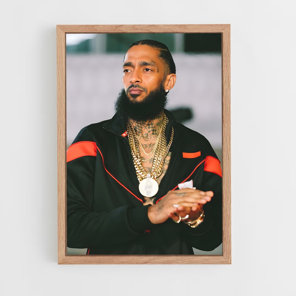ap-nipsey hussle-3 cadre Bois clair