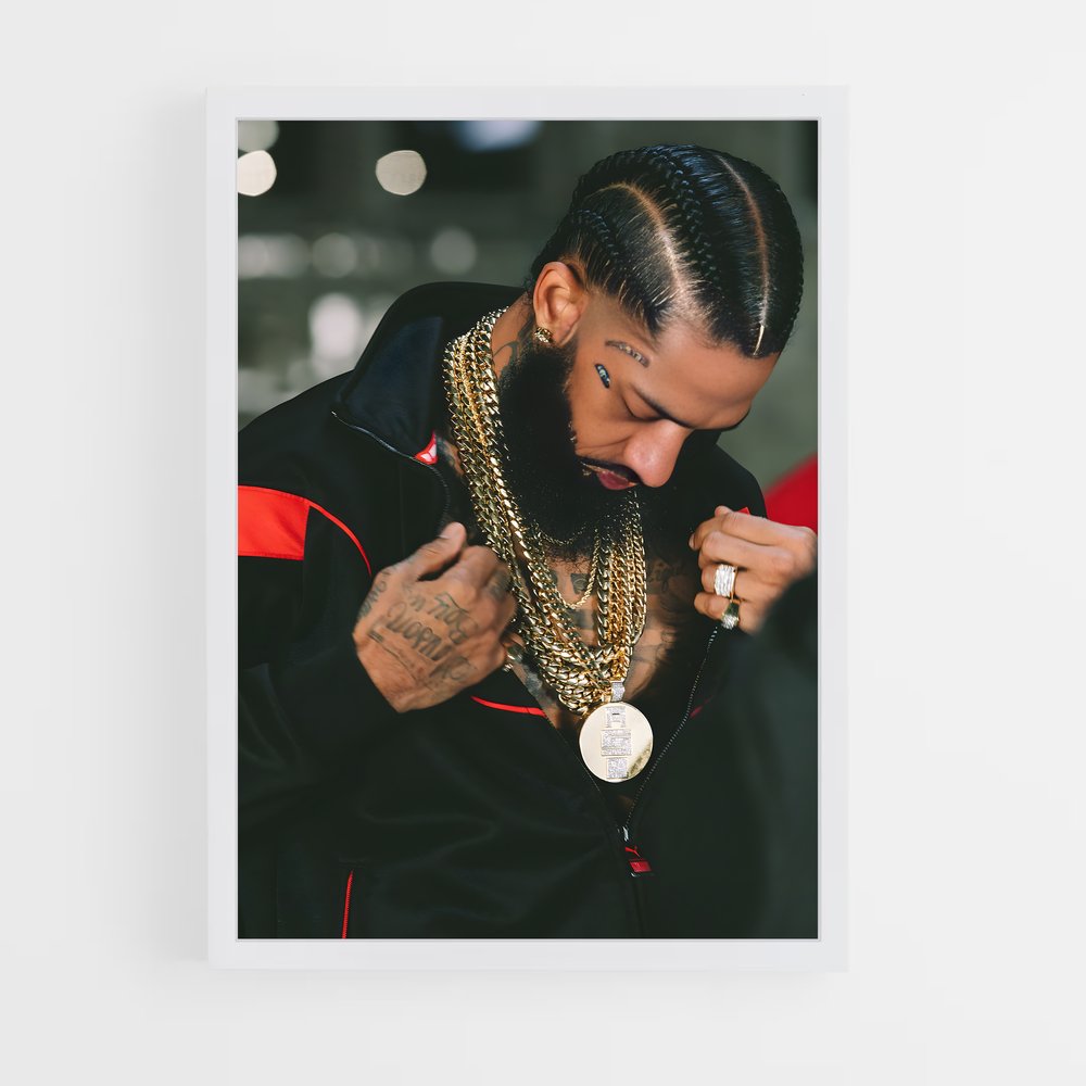 ap-nipsey hussle-8 cadre Blanc