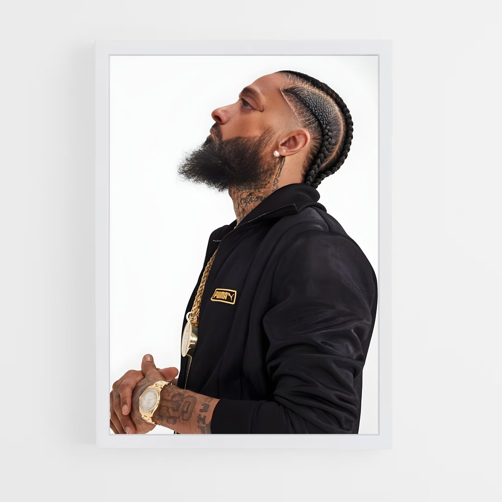 ap-nipsey hussle-9 cadre Blanc
