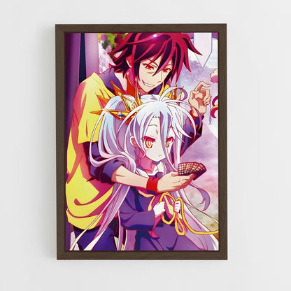 ap-no game no life-1 cadre Bois foncé